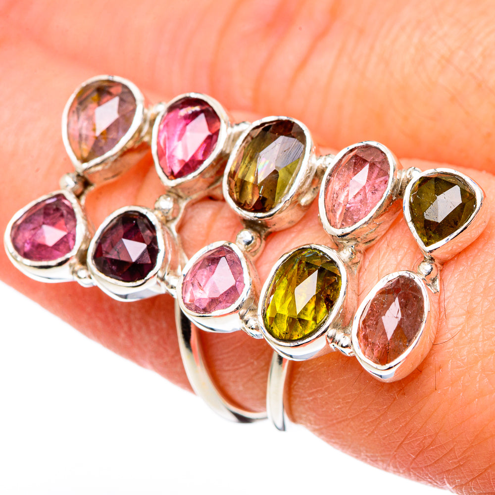 Watermelon Tourmaline Rings handcrafted by Ana Silver Co - RING96422