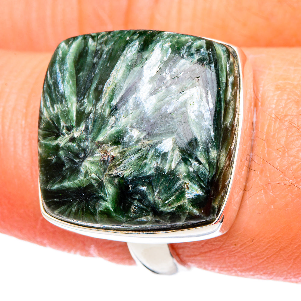 Seraphinite Rings handcrafted by Ana Silver Co - RING96428