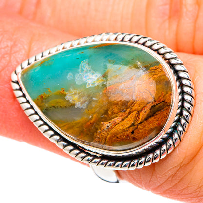 Peruvian Opal Rings handcrafted by Ana Silver Co - RING96450