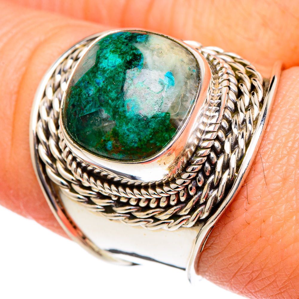 Chrysocolla Rings handcrafted by Ana Silver Co - RING96470