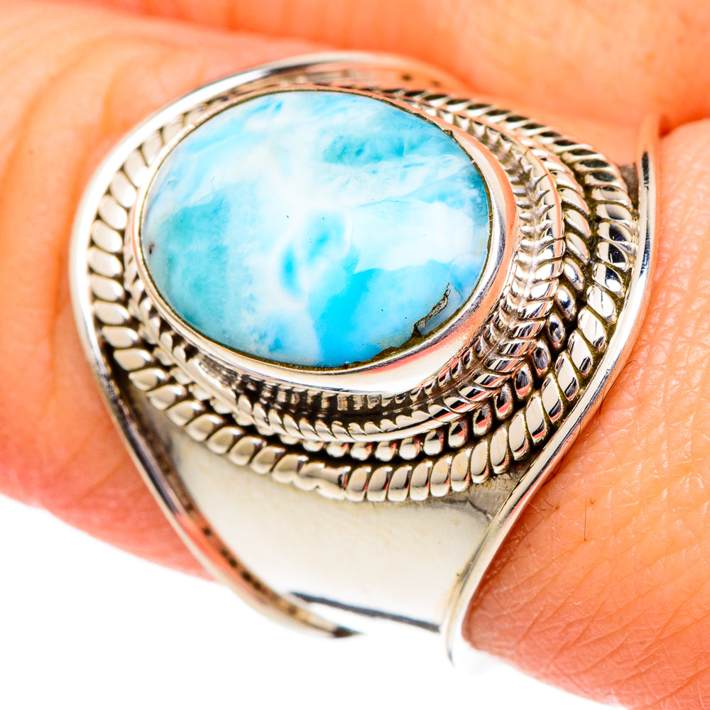 Larimar Rings handcrafted by Ana Silver Co - RING96487