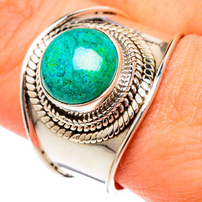 Chrysocolla Rings handcrafted by Ana Silver Co - RING96489