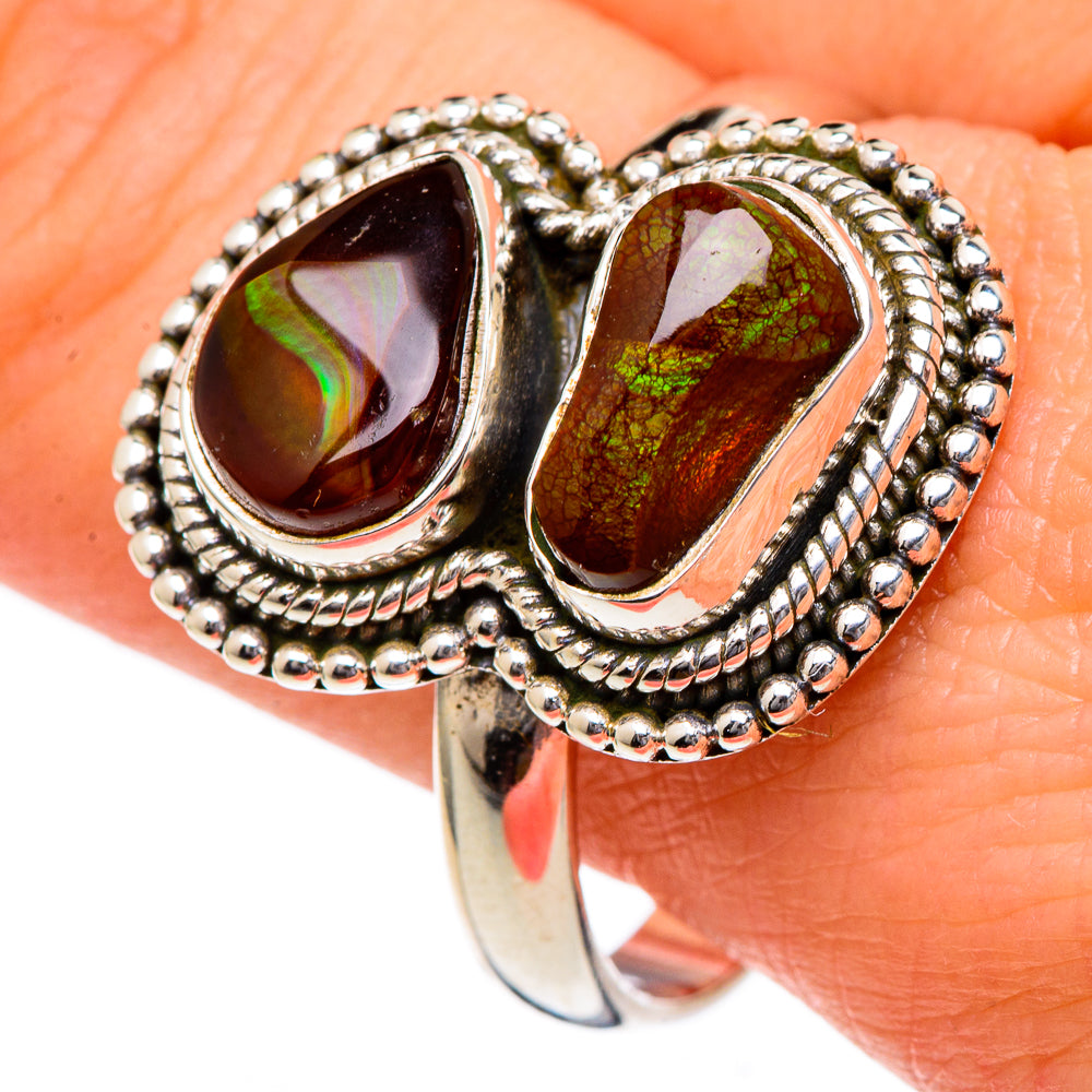 Mexican Fire Agate Rings handcrafted by Ana Silver Co - RING96492