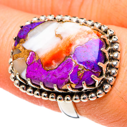 Spiny Oyster Turquoise Rings handcrafted by Ana Silver Co - RING96502