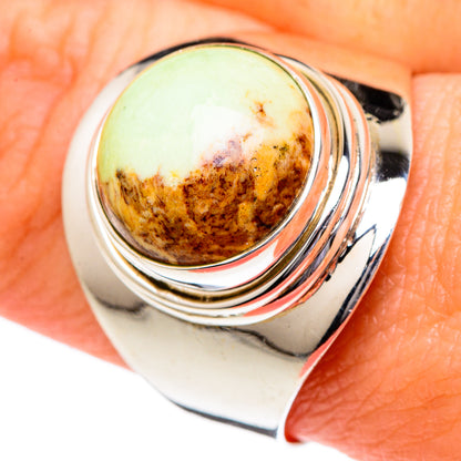 Lemon Chrysoprase Rings handcrafted by Ana Silver Co - RING96503