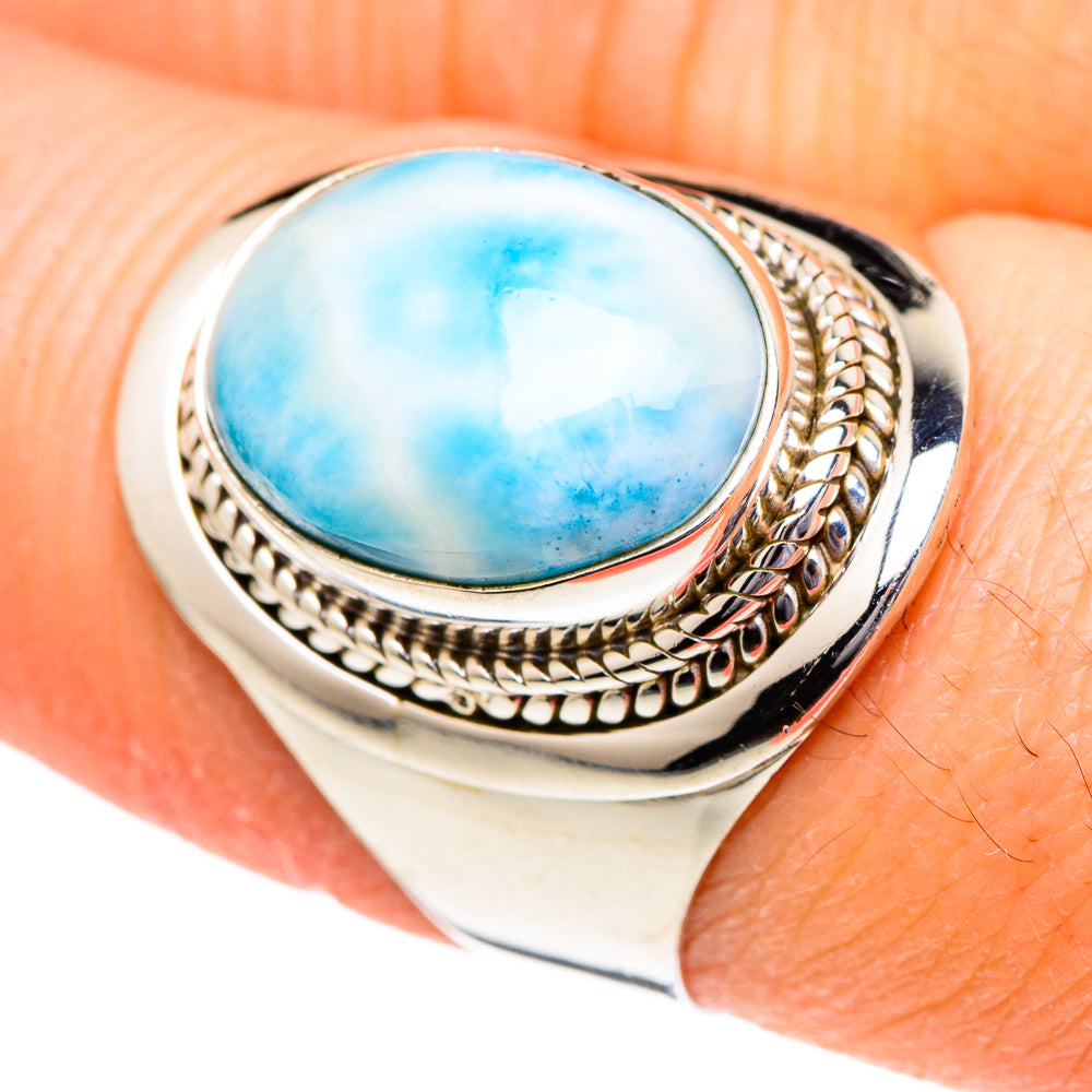 Larimar Rings handcrafted by Ana Silver Co - RING96505