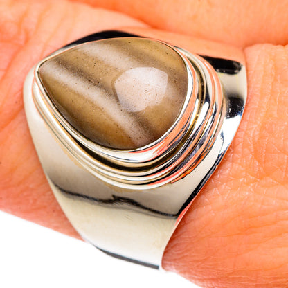 Striped Flint Rings handcrafted by Ana Silver Co - RING96507