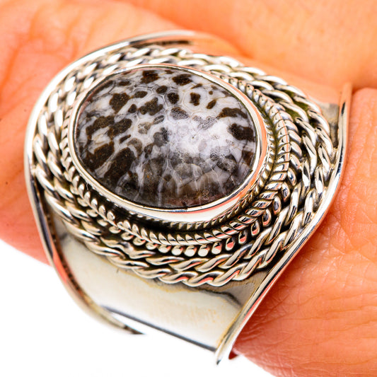 Stingray Coral Rings handcrafted by Ana Silver Co - RING96516