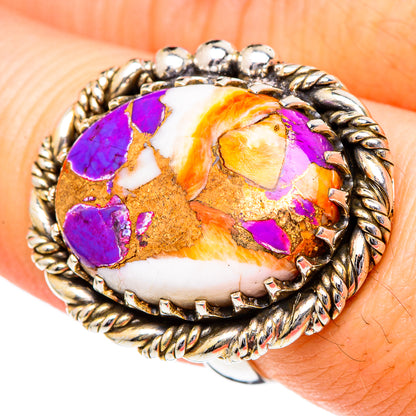 Spiny Oyster Turquoise Rings handcrafted by Ana Silver Co - RING96518