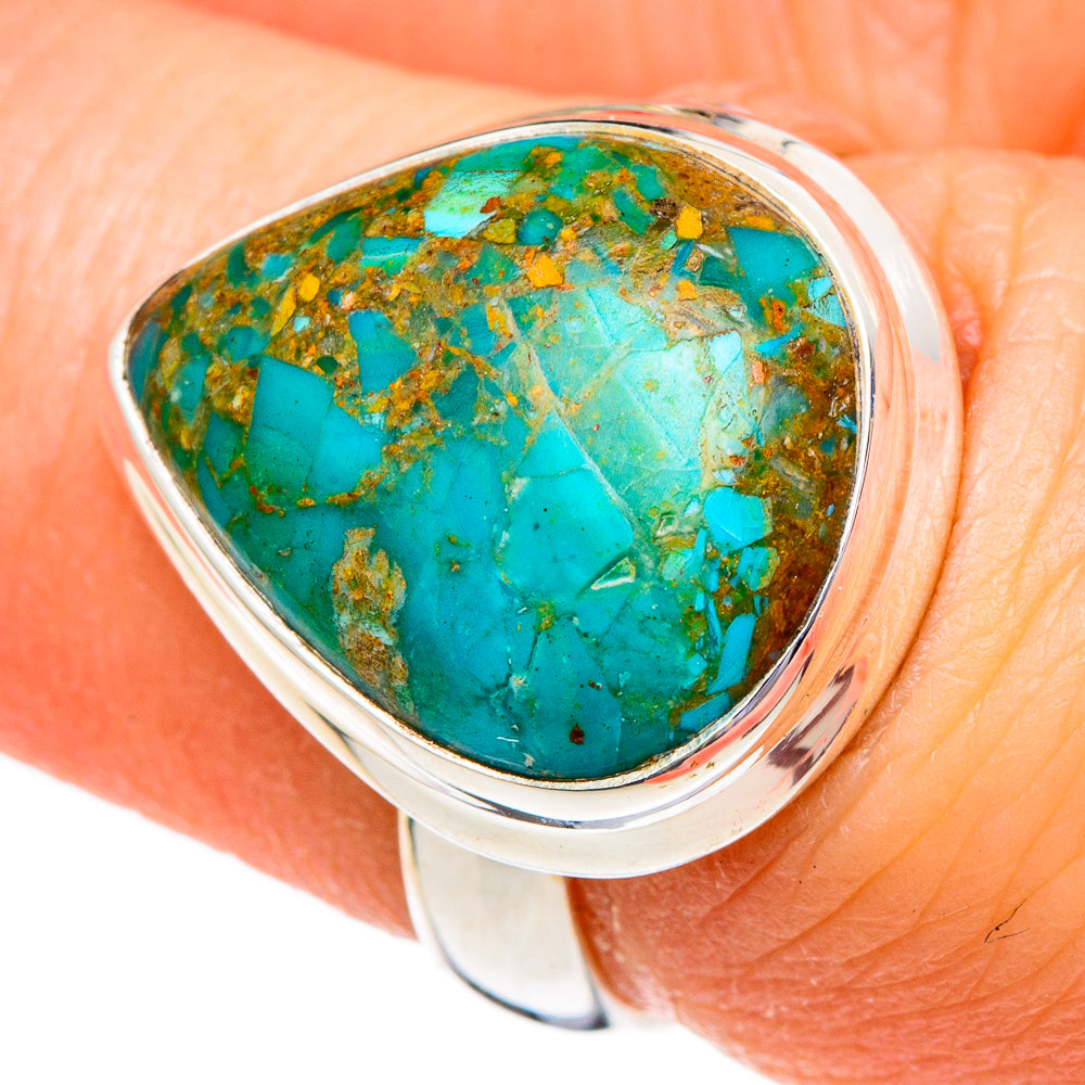 Chrysocolla Rings handcrafted by Ana Silver Co - RING96521