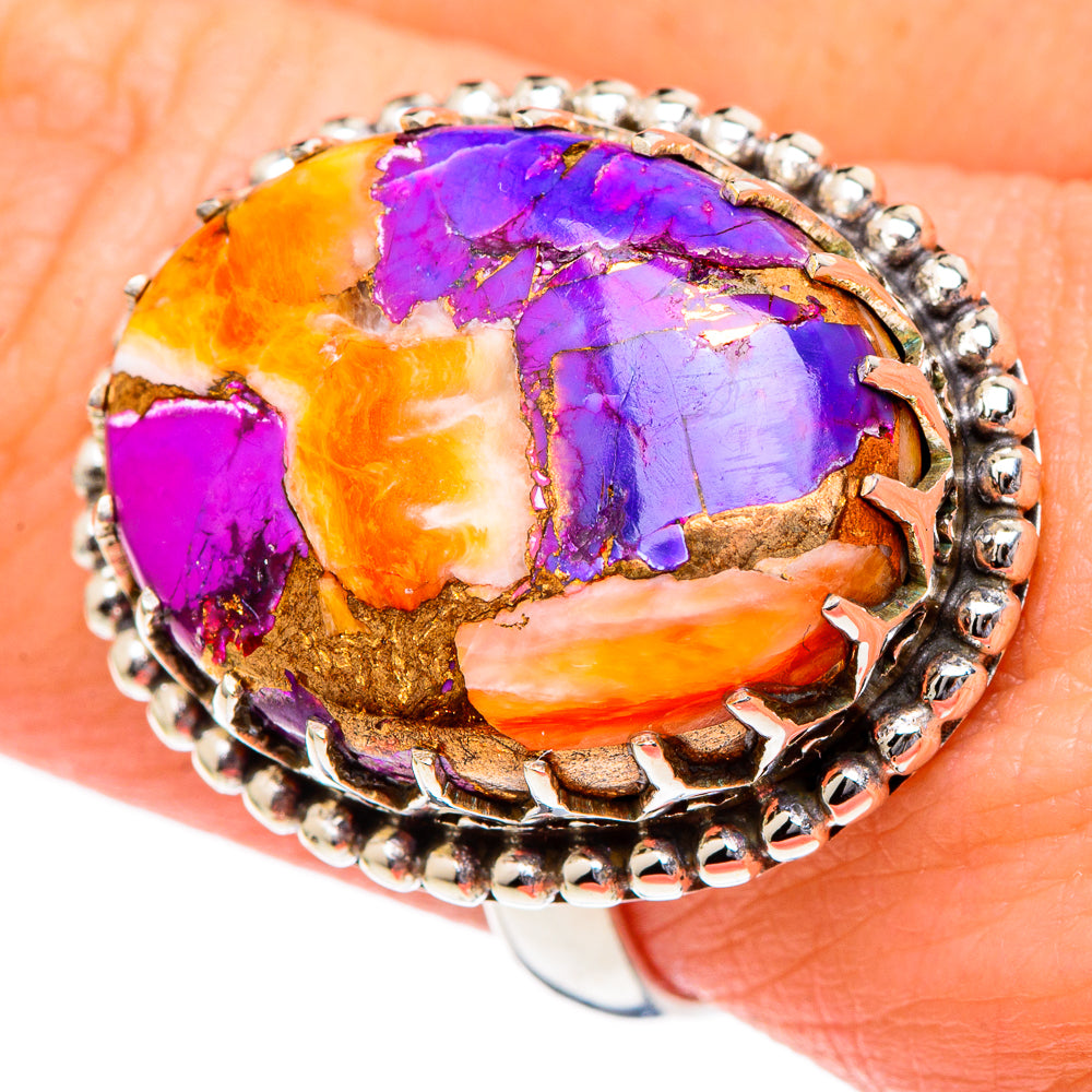 Spiny Oyster Turquoise Rings handcrafted by Ana Silver Co - RING96536