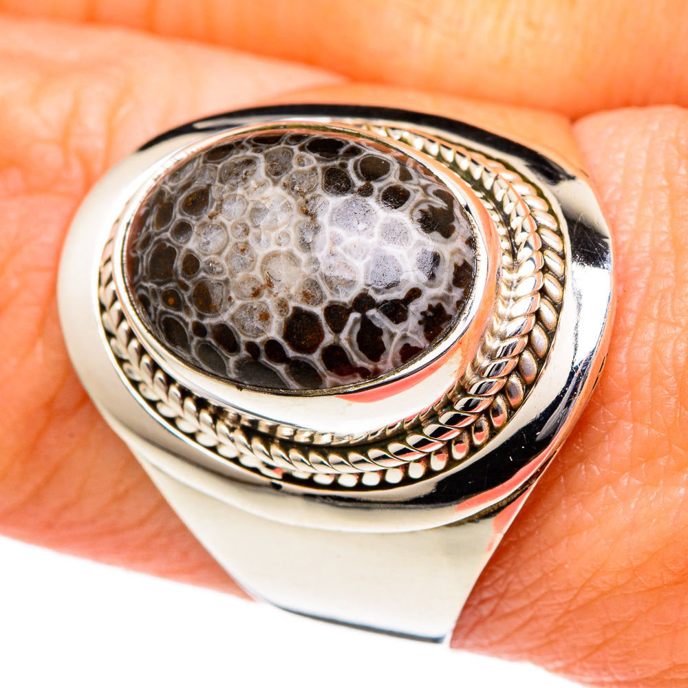 Stingray Coral Rings handcrafted by Ana Silver Co - RING96547