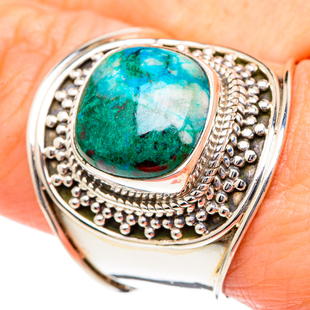 Chrysocolla Rings handcrafted by Ana Silver Co - RING96566