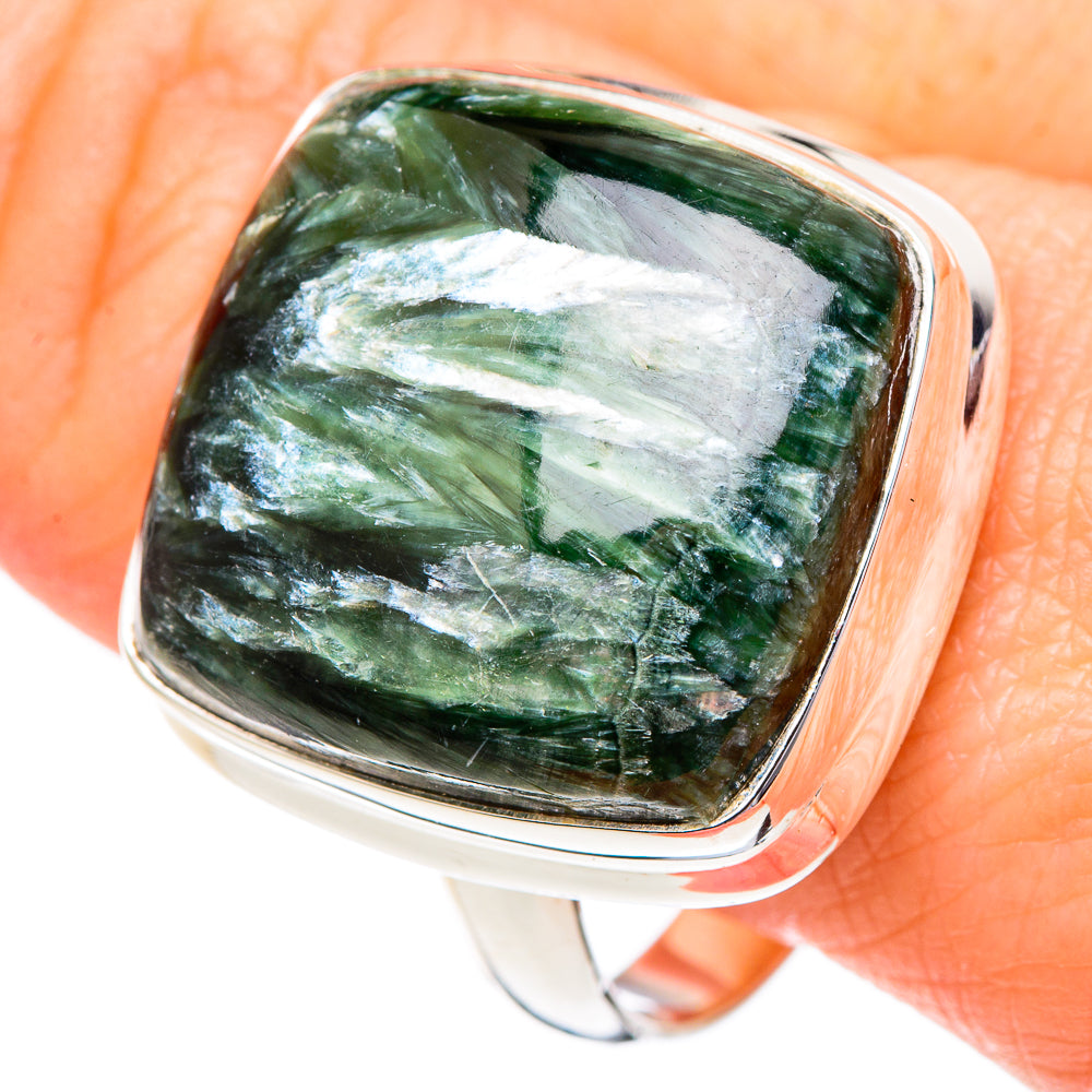 Seraphinite Rings handcrafted by Ana Silver Co - RING96583