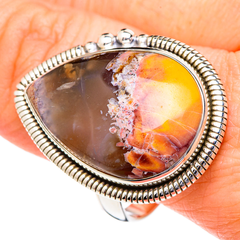 Brecciated Mookaite Rings handcrafted by Ana Silver Co - RING96589