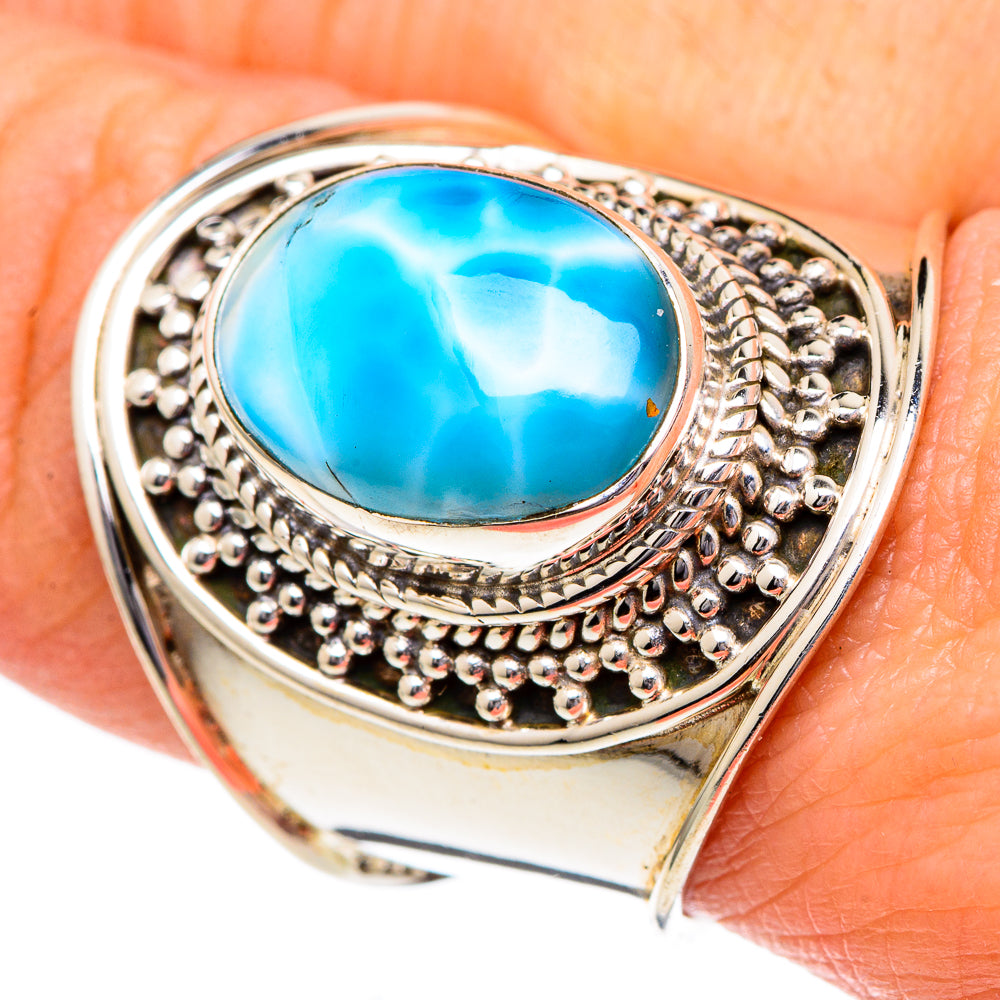 Larimar Rings handcrafted by Ana Silver Co - RING96610