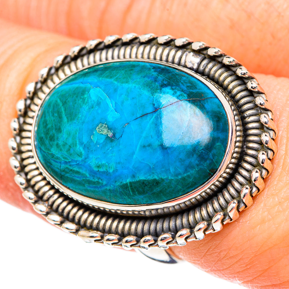 Chrysocolla Rings handcrafted by Ana Silver Co - RING96613