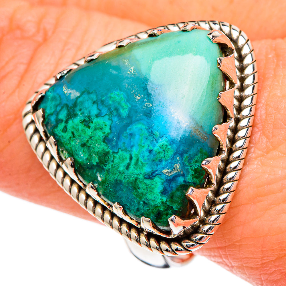 Chrysocolla Rings handcrafted by Ana Silver Co - RING96638