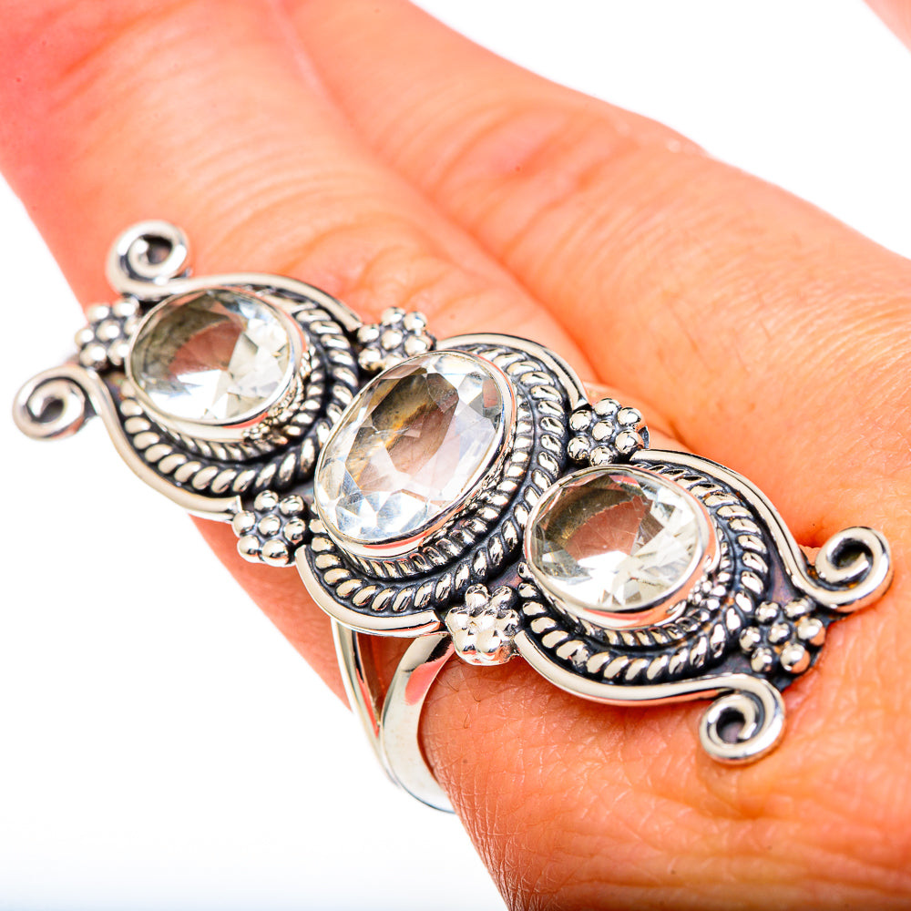 Green Amethyst Rings handcrafted by Ana Silver Co - RING96649