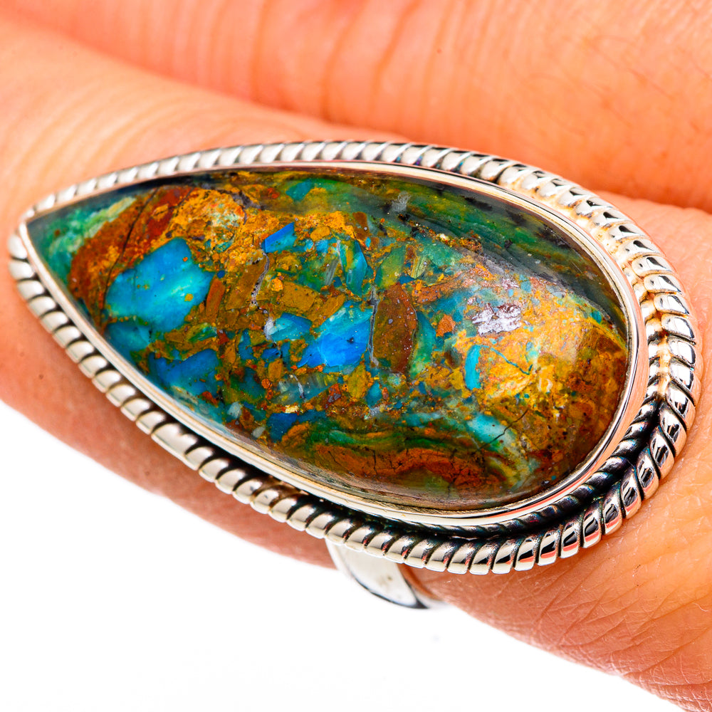 Chrysocolla Rings handcrafted by Ana Silver Co - RING96708