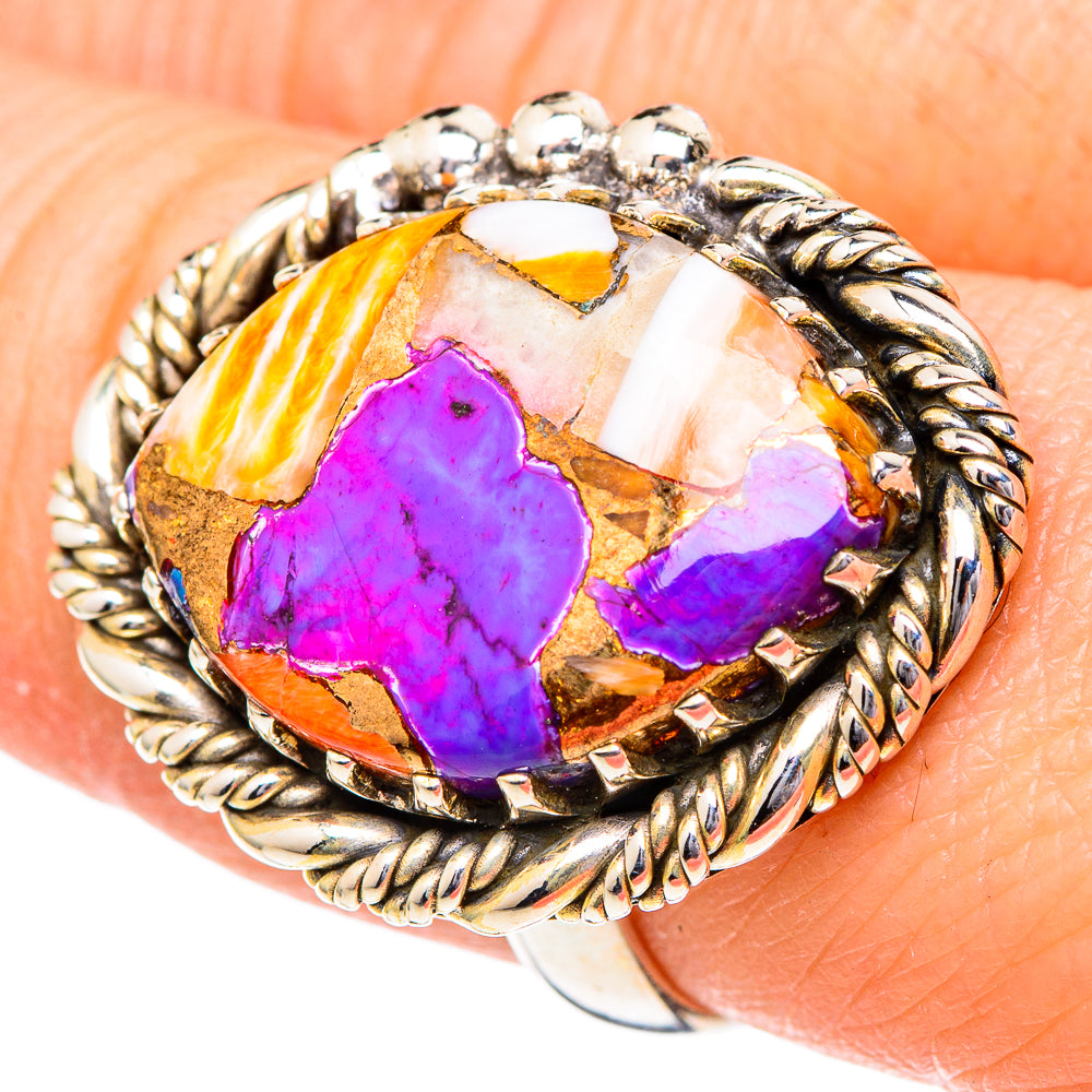 Spiny Oyster Turquoise Rings handcrafted by Ana Silver Co - RING96719