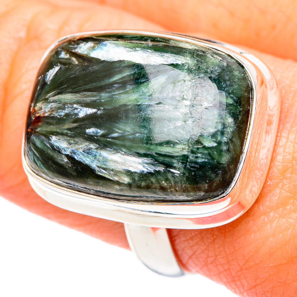 Seraphinite Rings handcrafted by Ana Silver Co - RING96728