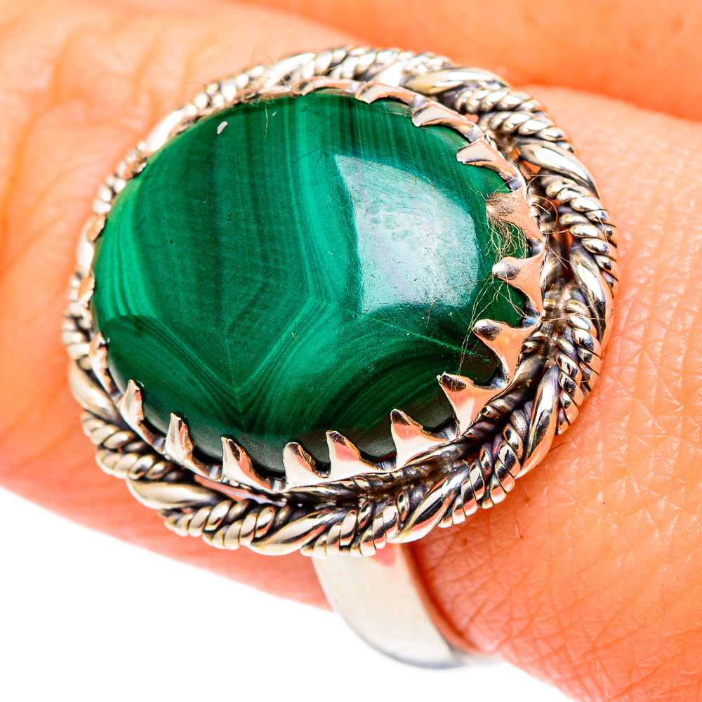 Malachite Rings handcrafted by Ana Silver Co - RING96729