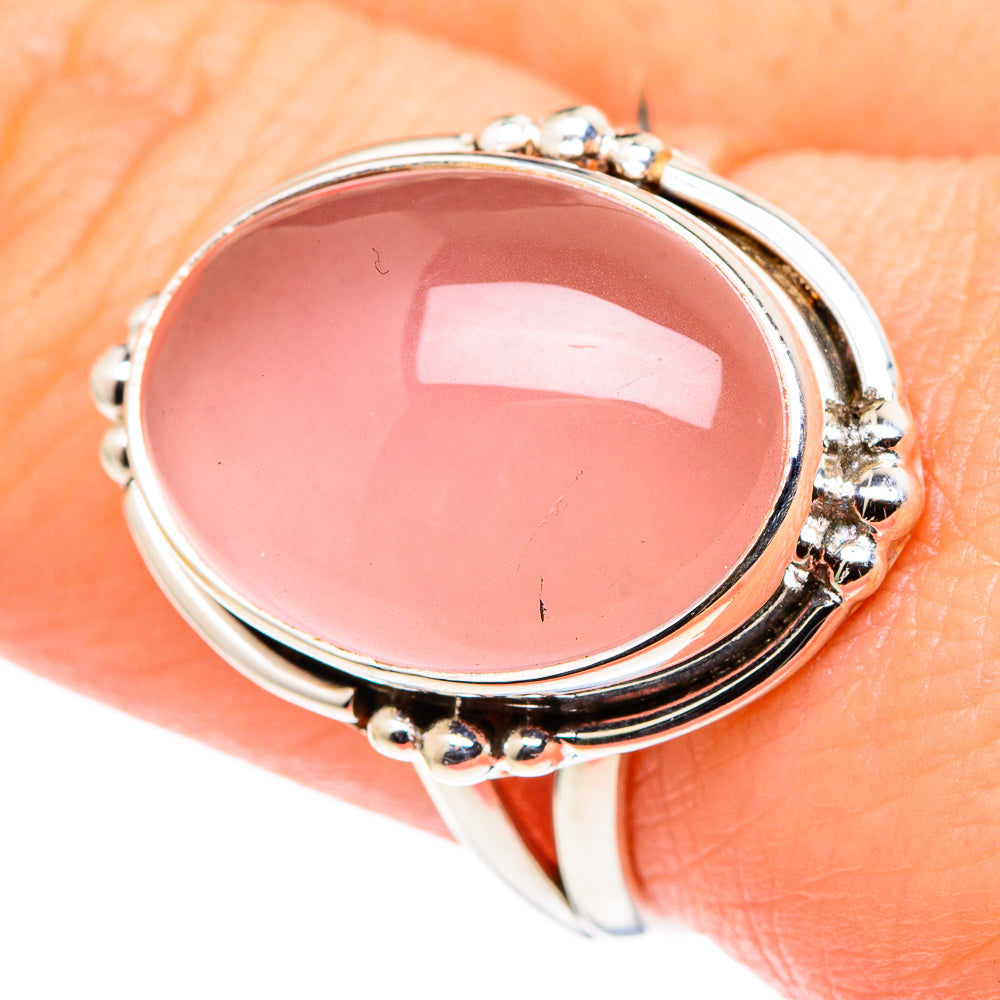 Rose Quartz Rings handcrafted by Ana Silver Co - RING96736