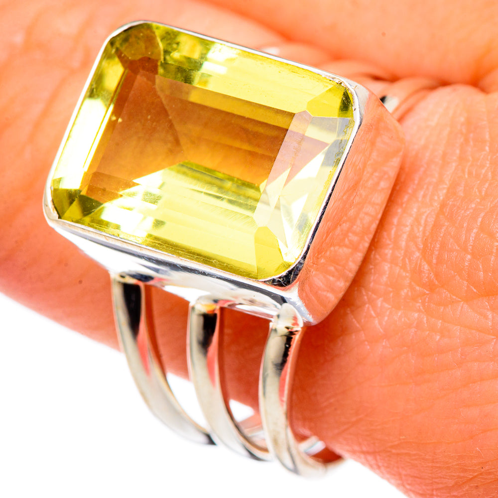 Lemon Quartz Rings handcrafted by Ana Silver Co - RING96751