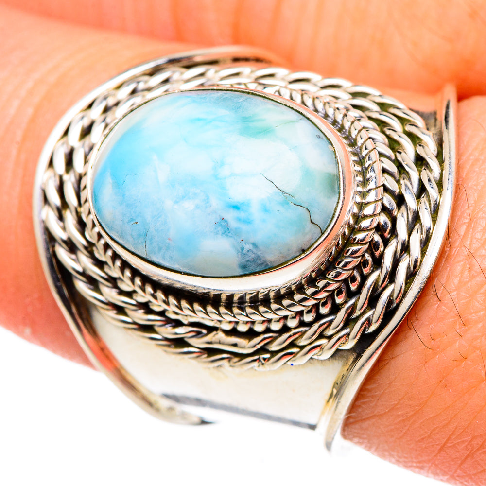 Larimar Rings handcrafted by Ana Silver Co - RING96755