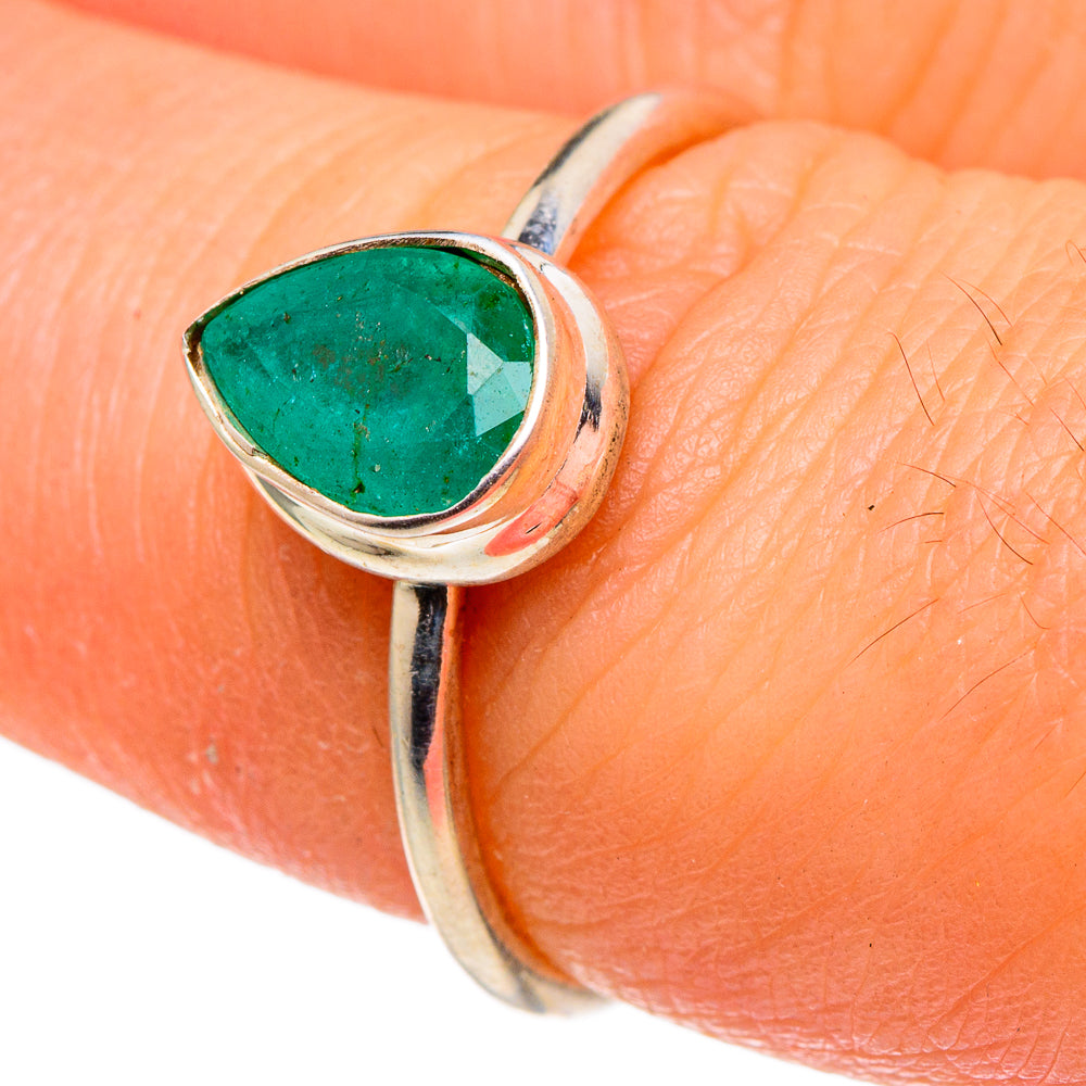 Zambian Emerald Rings handcrafted by Ana Silver Co - RING96757