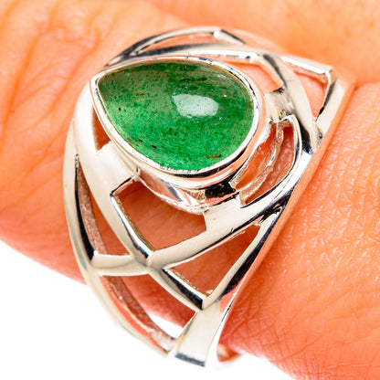 Green Aventurine Rings handcrafted by Ana Silver Co - RING96787