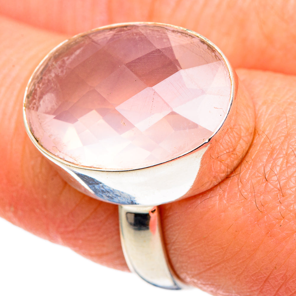 Rose Quartz Rings handcrafted by Ana Silver Co - RING96793