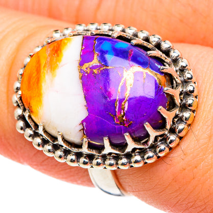 Spiny Oyster Turquoise Rings handcrafted by Ana Silver Co - RING96807