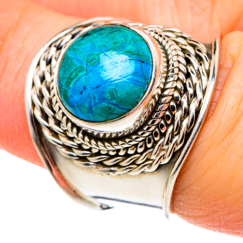 Chrysocolla Rings handcrafted by Ana Silver Co - RING96810