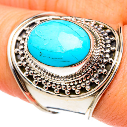 Tibetan Turquoise Rings handcrafted by Ana Silver Co - RING96813