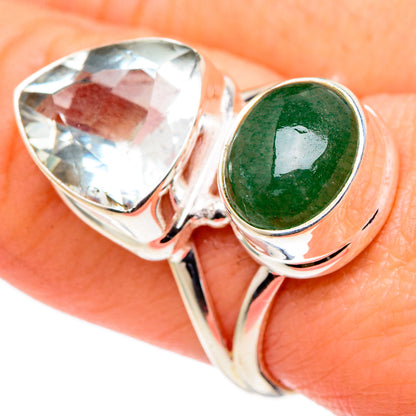 Green Amethyst Rings handcrafted by Ana Silver Co - RING96815
