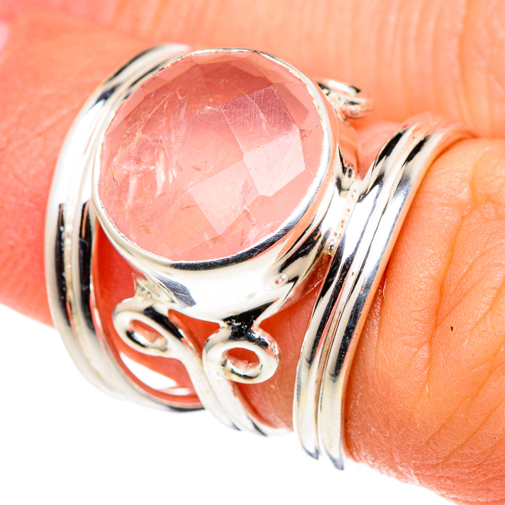 Rose Quartz Rings handcrafted by Ana Silver Co - RING96823