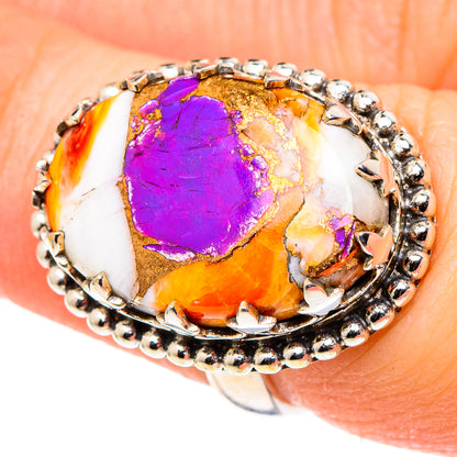 Spiny Oyster Turquoise Rings handcrafted by Ana Silver Co - RING96834