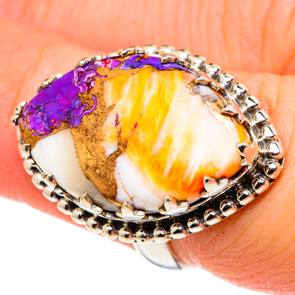 Spiny Oyster Turquoise Rings handcrafted by Ana Silver Co - RING96835