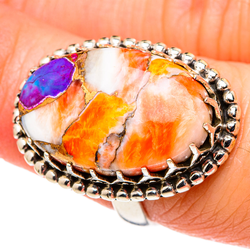 Spiny Oyster Turquoise Rings handcrafted by Ana Silver Co - RING96858