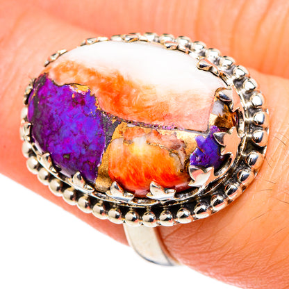Spiny Oyster Turquoise Rings handcrafted by Ana Silver Co - RING96859