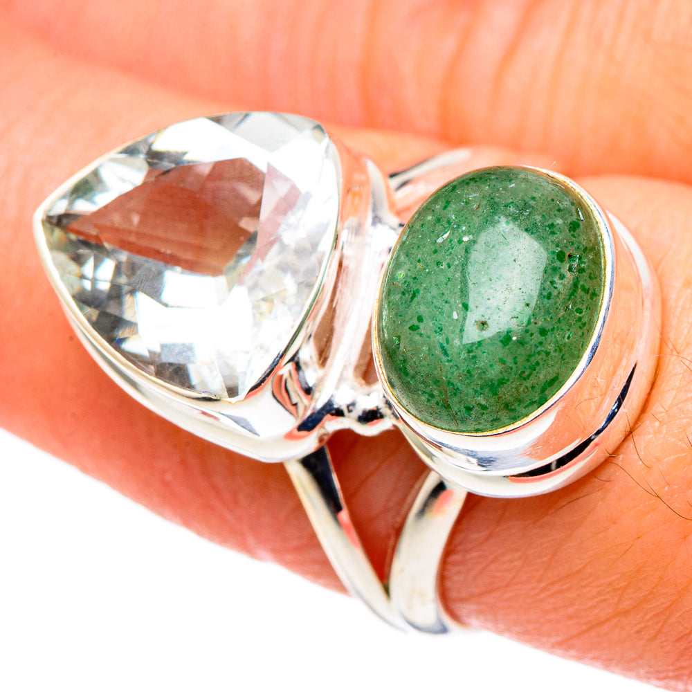 Green Amethyst Rings handcrafted by Ana Silver Co - RING96868