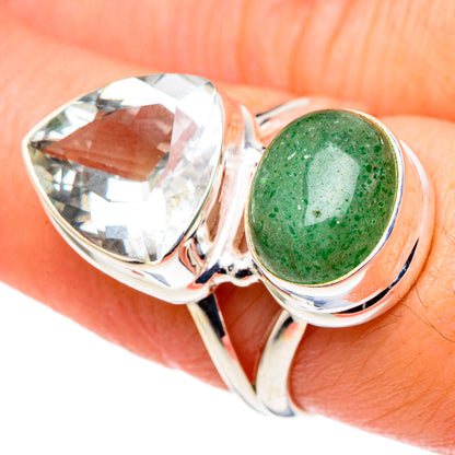 Green Amethyst Rings handcrafted by Ana Silver Co - RING96868