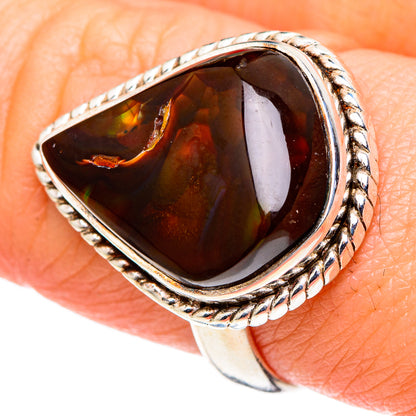Mexican Fire Agate Rings handcrafted by Ana Silver Co - RING96869