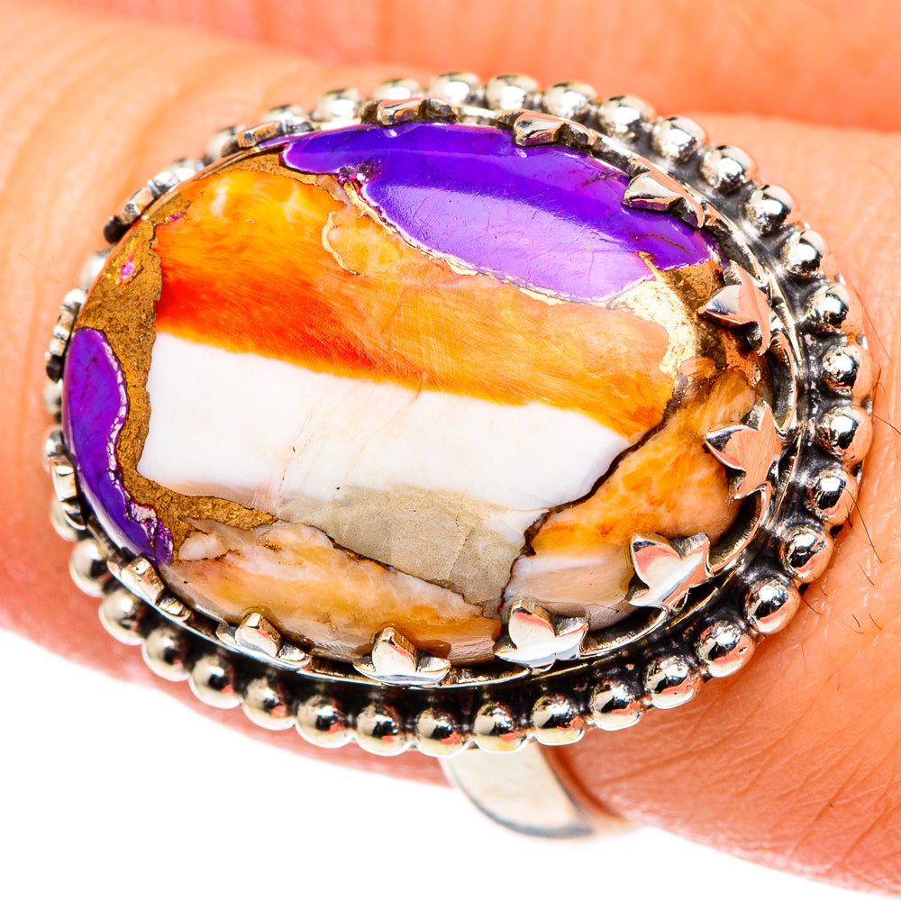 Spiny Oyster Turquoise Rings handcrafted by Ana Silver Co - RING96881