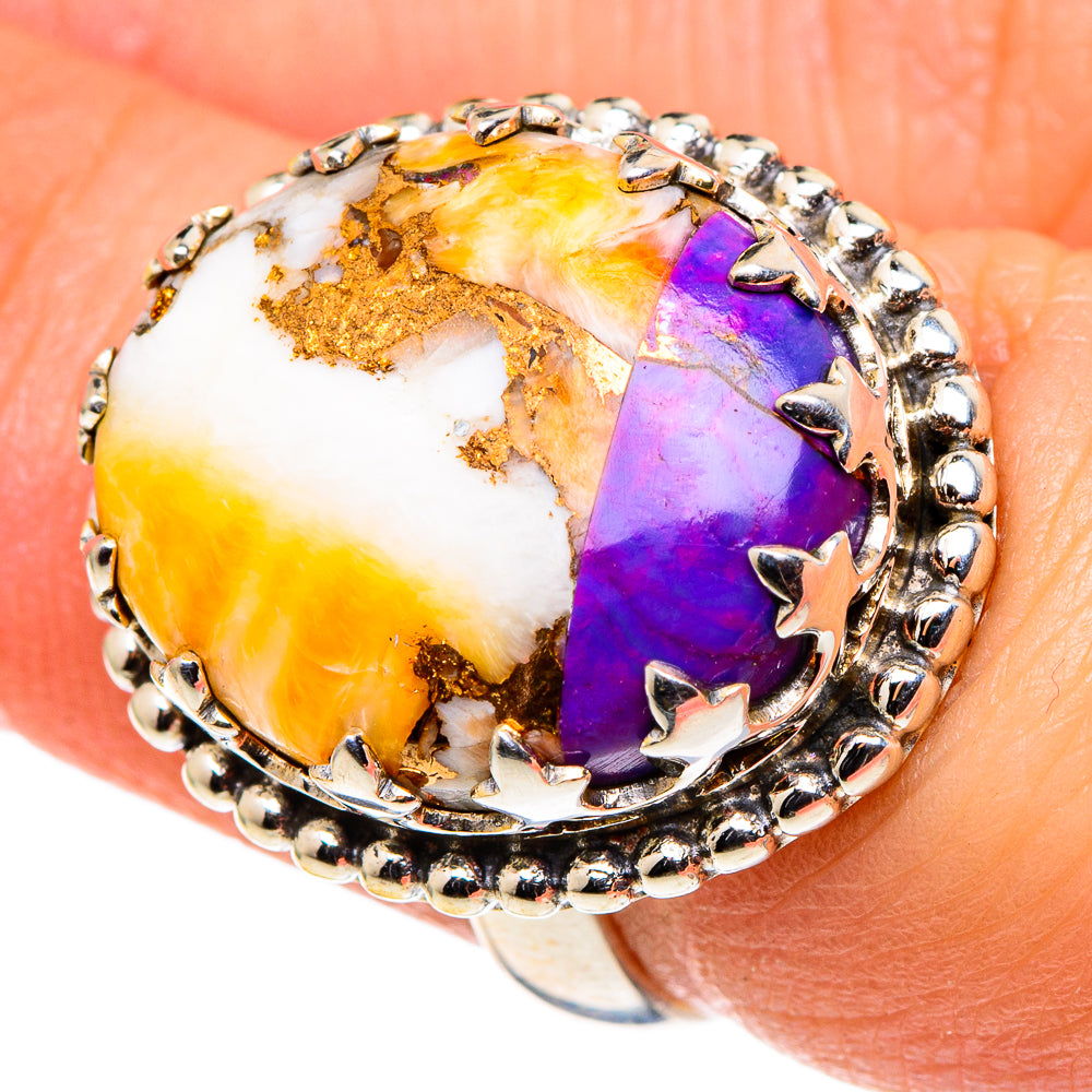 Spiny Oyster Turquoise Rings handcrafted by Ana Silver Co - RING96882