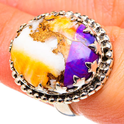 Spiny Oyster Turquoise Rings handcrafted by Ana Silver Co - RING96882