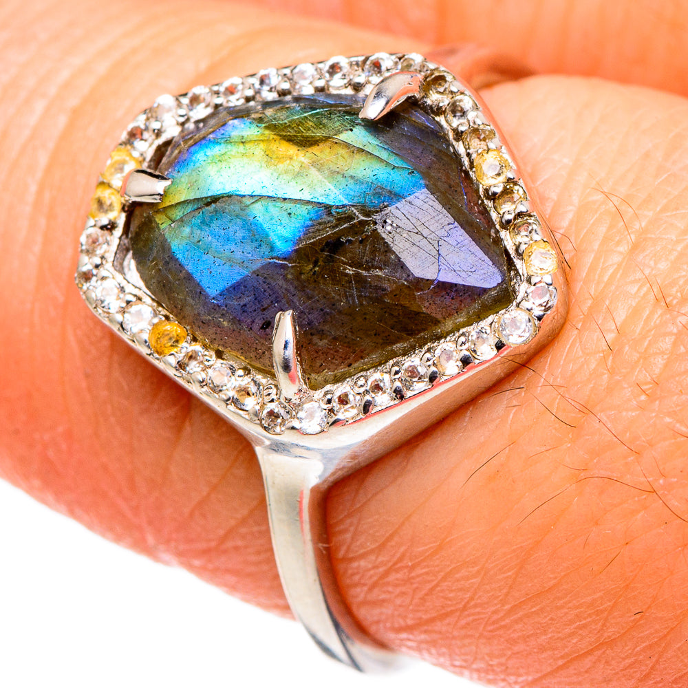 Labradorite Rings handcrafted by Ana Silver Co - RING96888