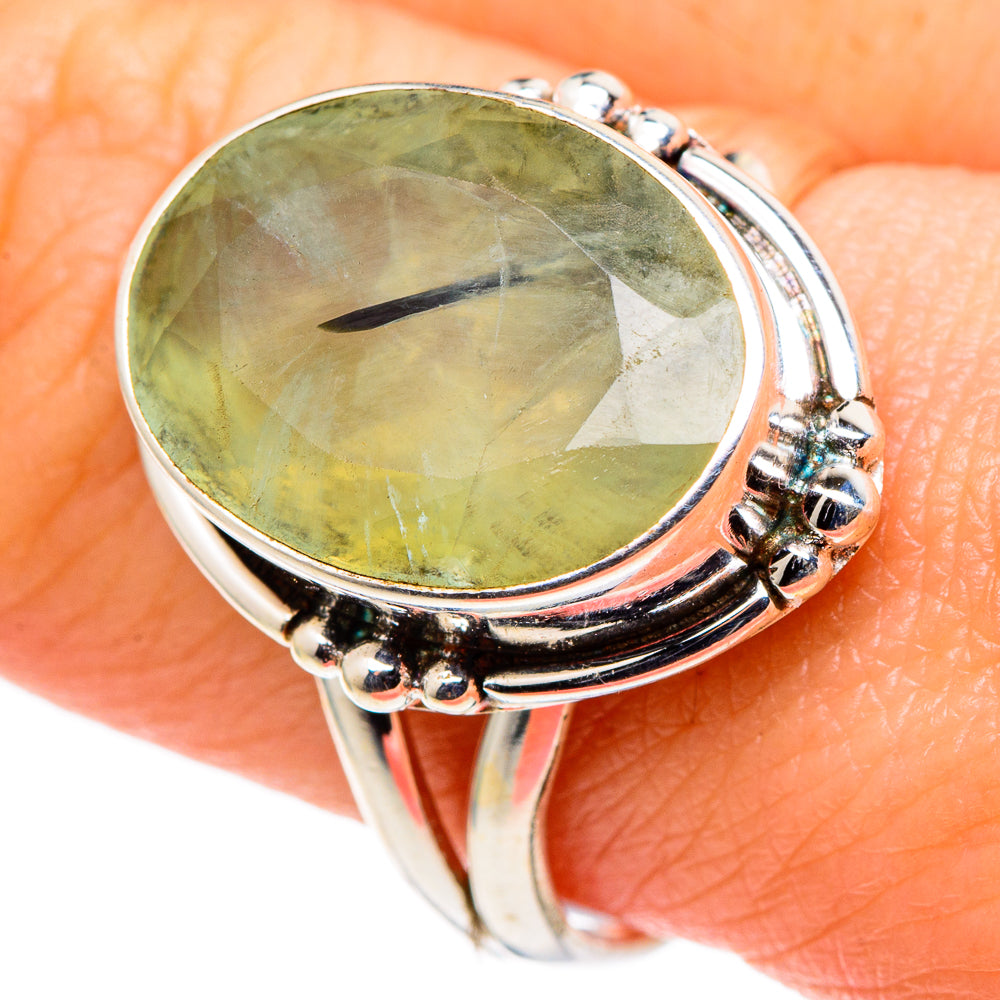 Prehnite Rings handcrafted by Ana Silver Co - RING96890